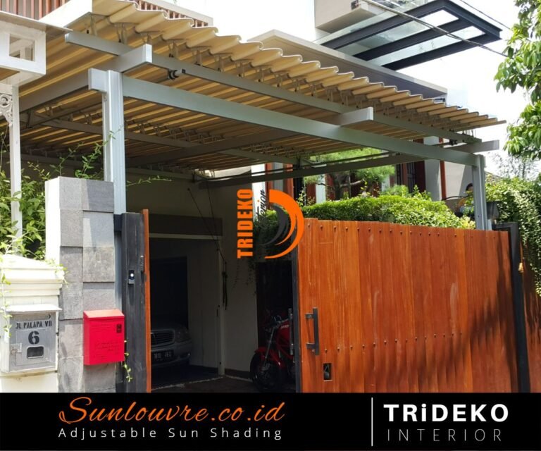 Atap carport otomatis buka tutup