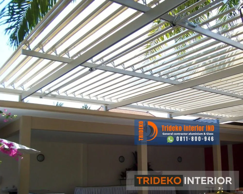 Atap buka tutup aluminium