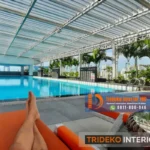 Atap Kolam renang hotel sistem buka tutup