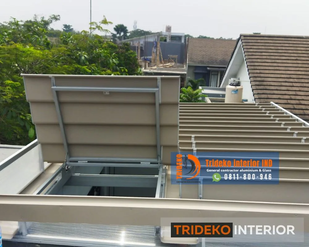 atap buka tutup untuk void