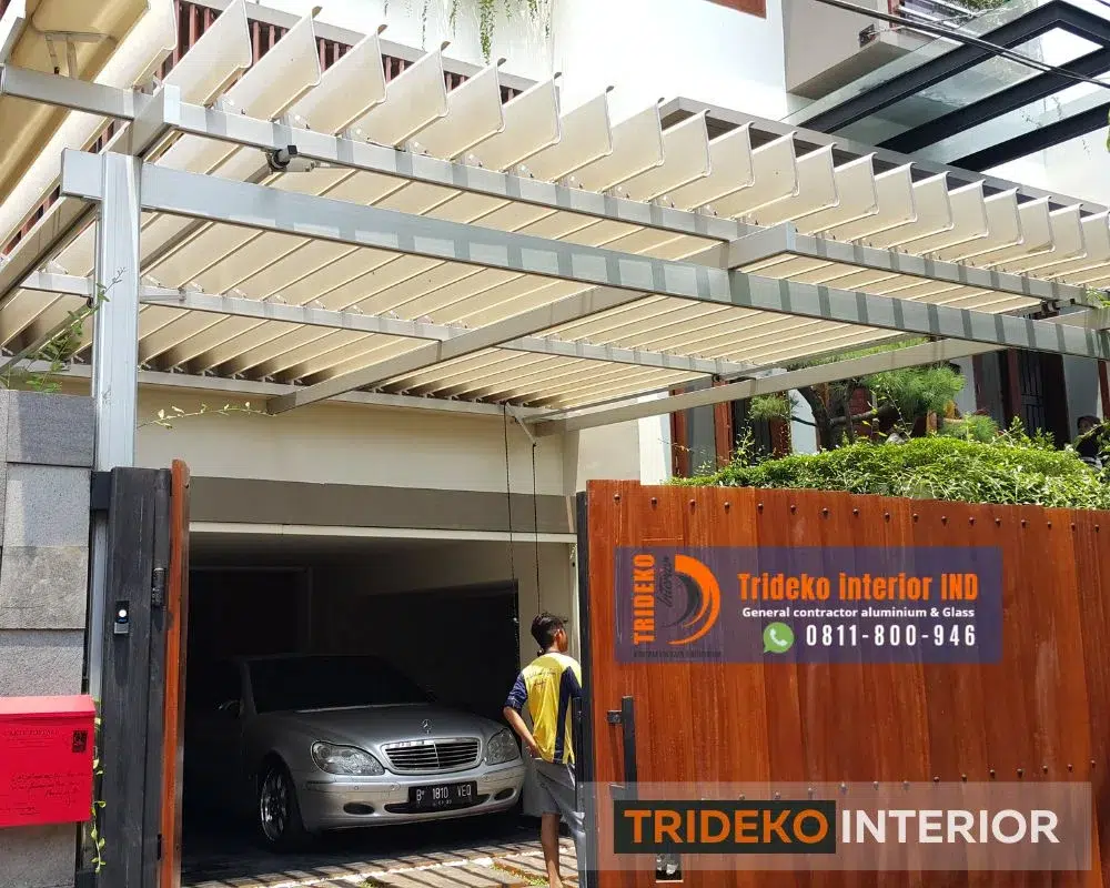 atap carport lovera buka tutup sunlouvre roovree