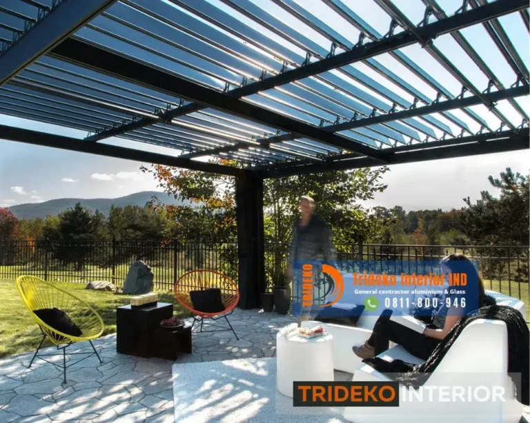 atap pergola sistem atap buka tutup