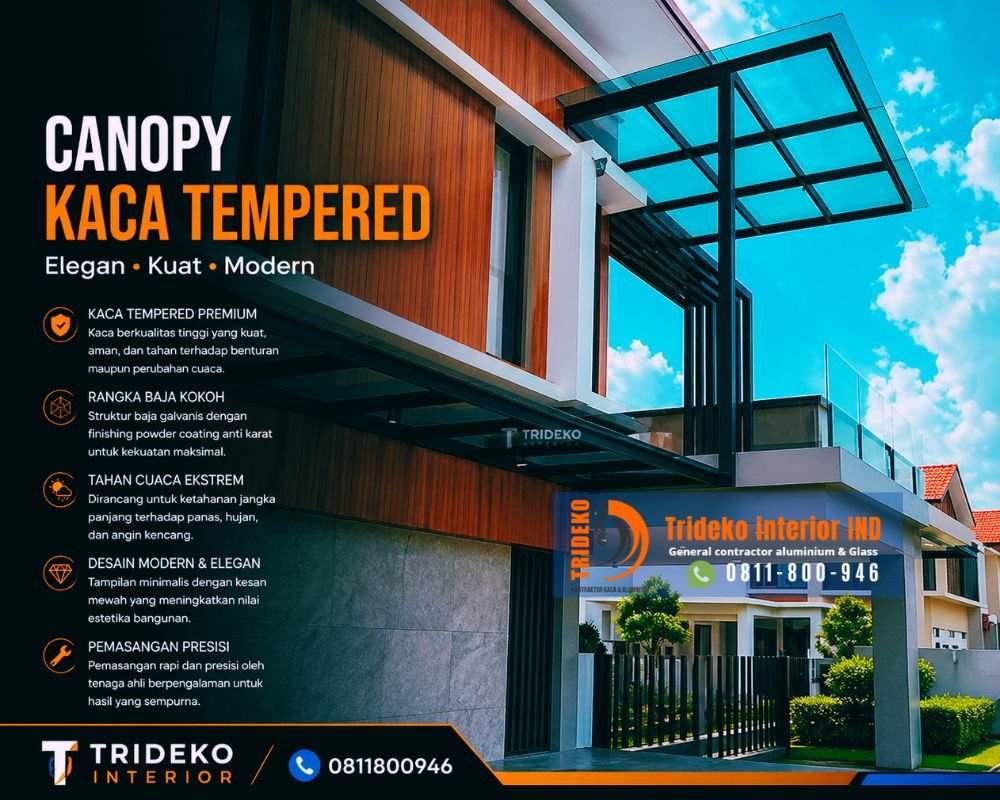 Canopy Kaca Tempered