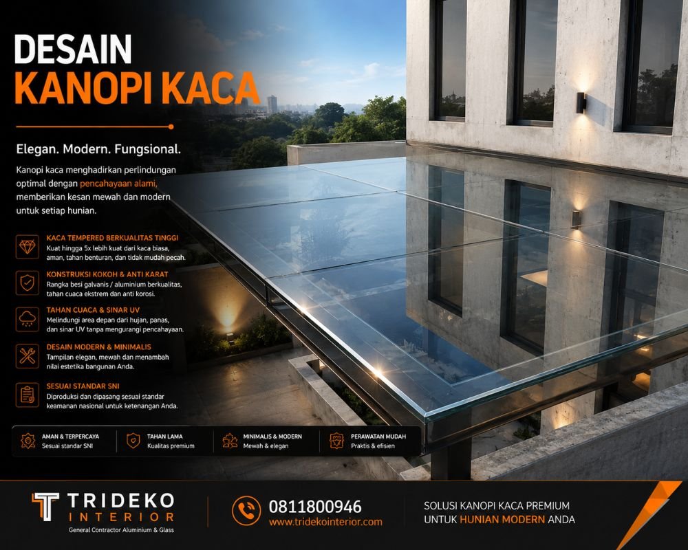 Desain Kanopi Kaca