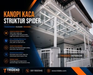 Kanopi Kaca Struktur Spider