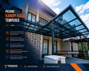 Pasang Kanopi Kaca Tempered