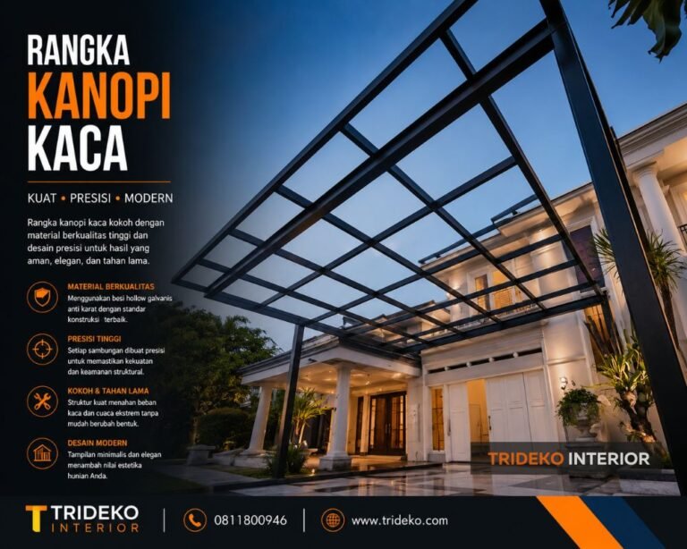 Rangka Kanopi Kaca