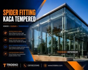 Spider Fitting Kaca Tempered