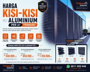 Harga Kisi-Kisi Aluminium per m² Terbaru