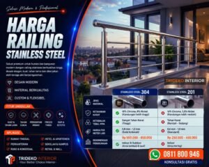 Harga Railing Stainless Steel Per meter