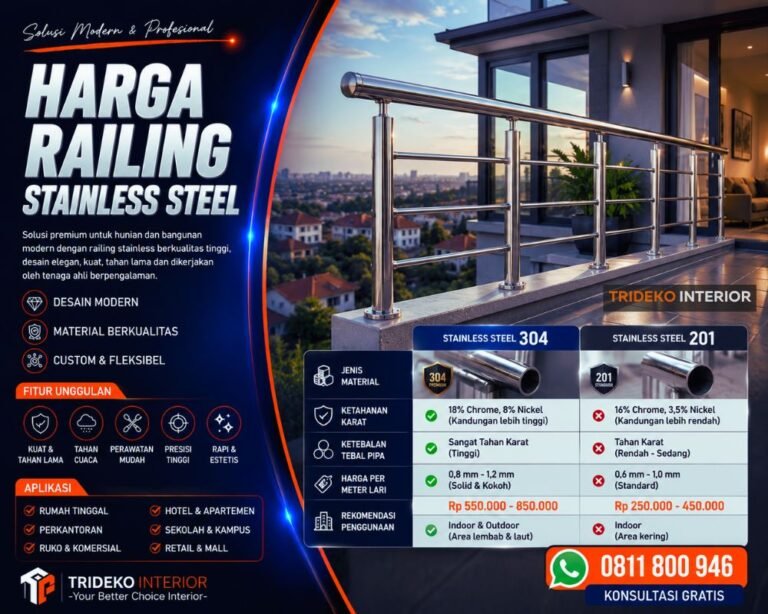 Harga Railing Stainless Steel per Meter