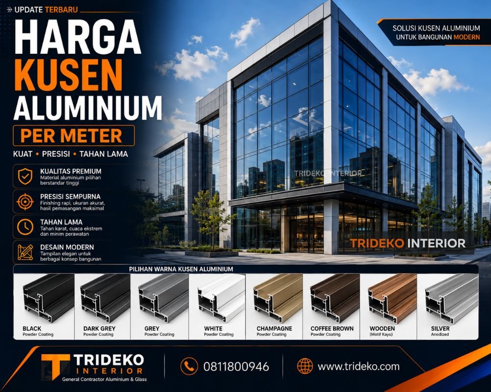 Harga kusen aluminium per meter