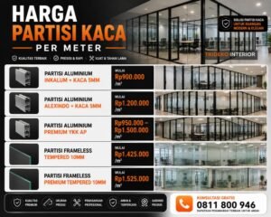 Harga Partisi Kaca Per Meter