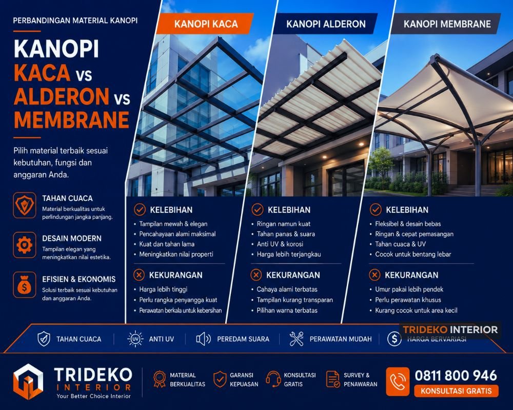 Kanopi Kaca Alderon atau Membrane Jakarta