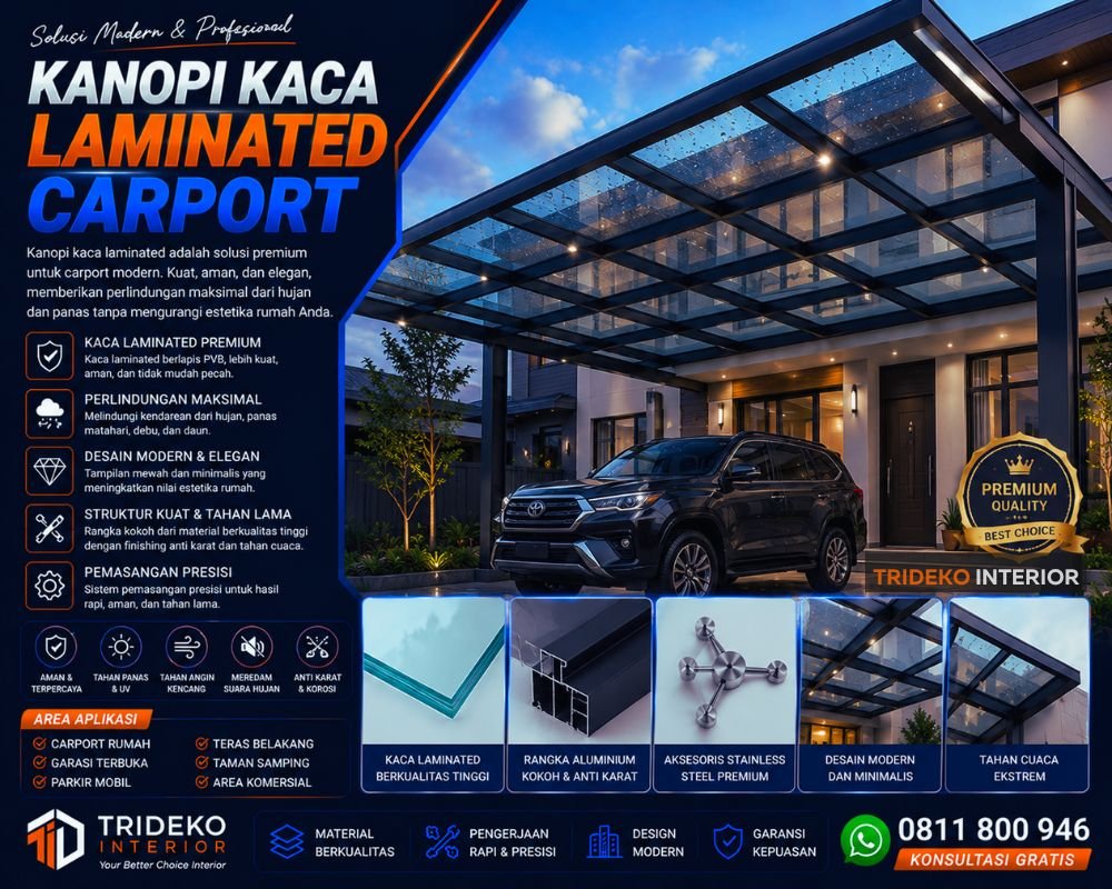 Harga Kanopi Tempered per Meter Persegi