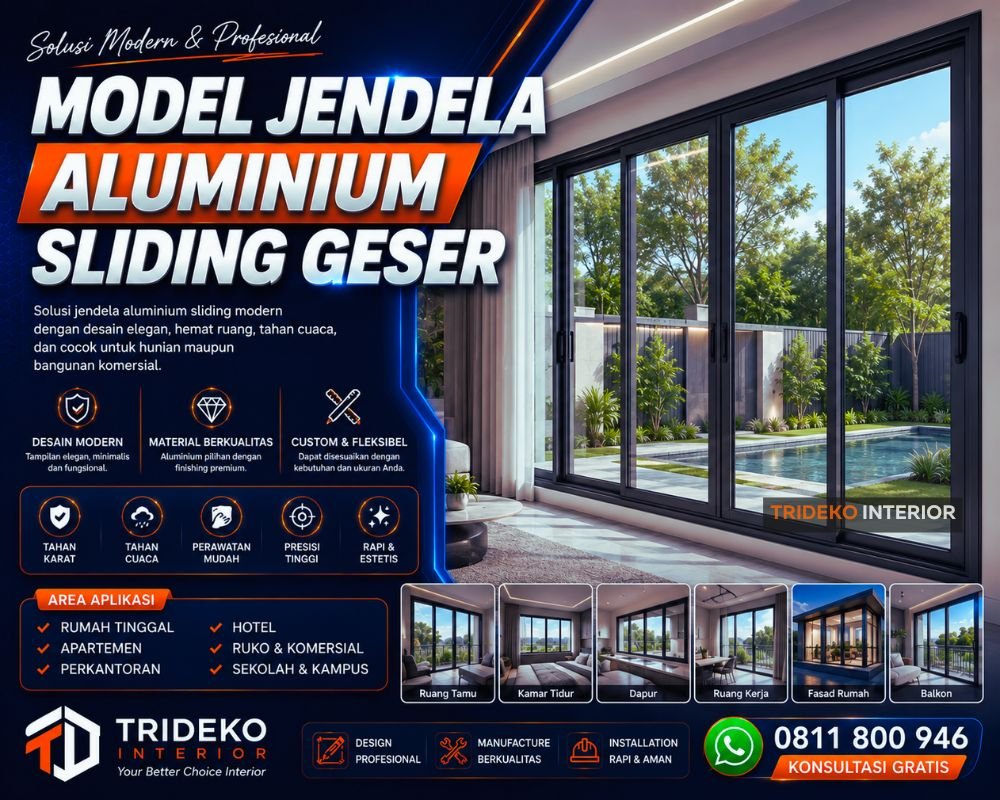 Model Jendela Aluminium Sliding
