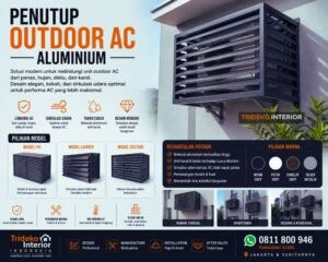 Penutup Outdoor AC Aluminium