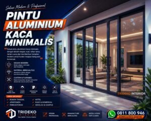 Pintu Aluminium Kaca Minimalis