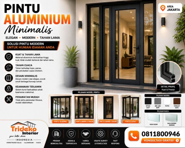 Pintu Aluminium Minimalis