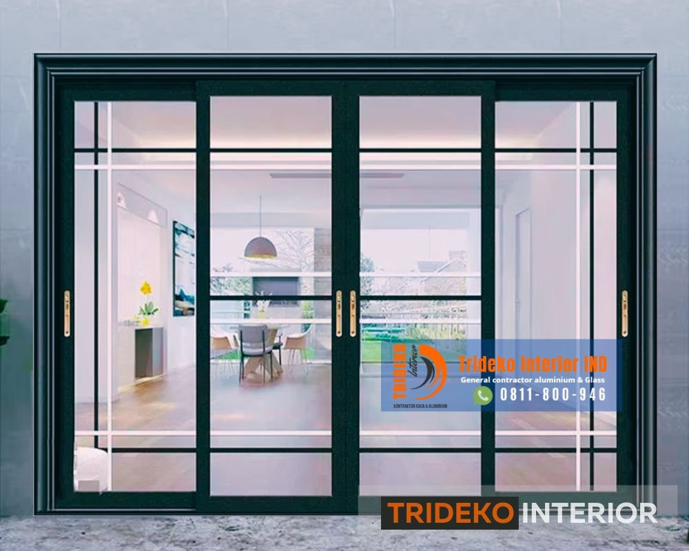 pintu aluminium minimalis swing