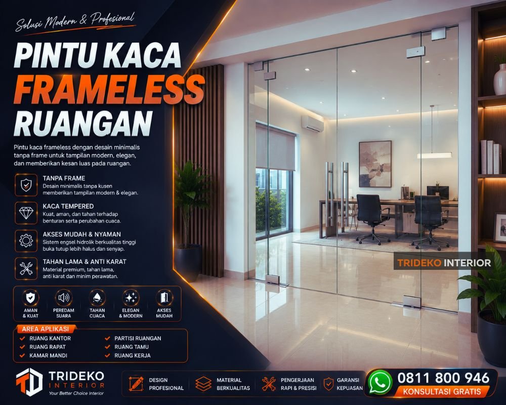 Pintu Kaca Frameless