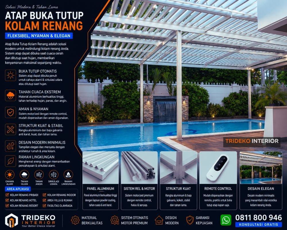 Atap Buka Tutup Untuk Rooftop Bar Dan Restoran