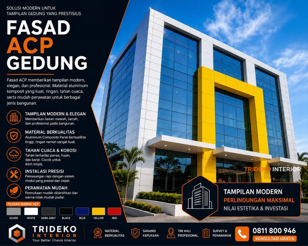 Facade ACP Seven PVDF Facade ACP Seven PVDF Gedung Sentul
