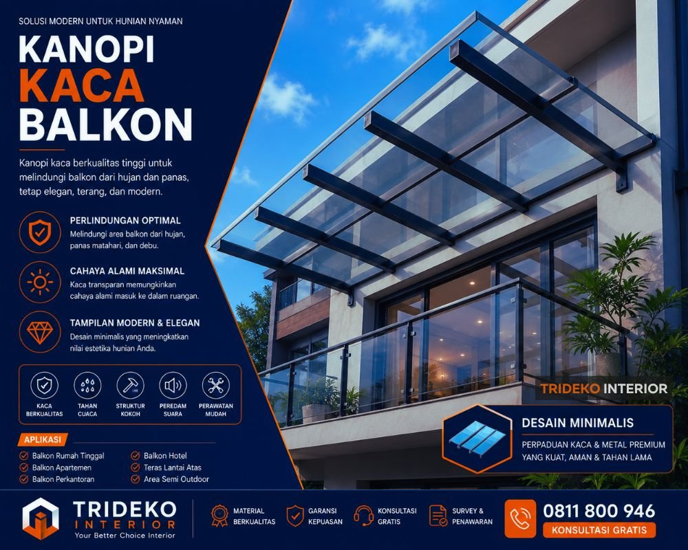 Kanopi Kaca Balkon