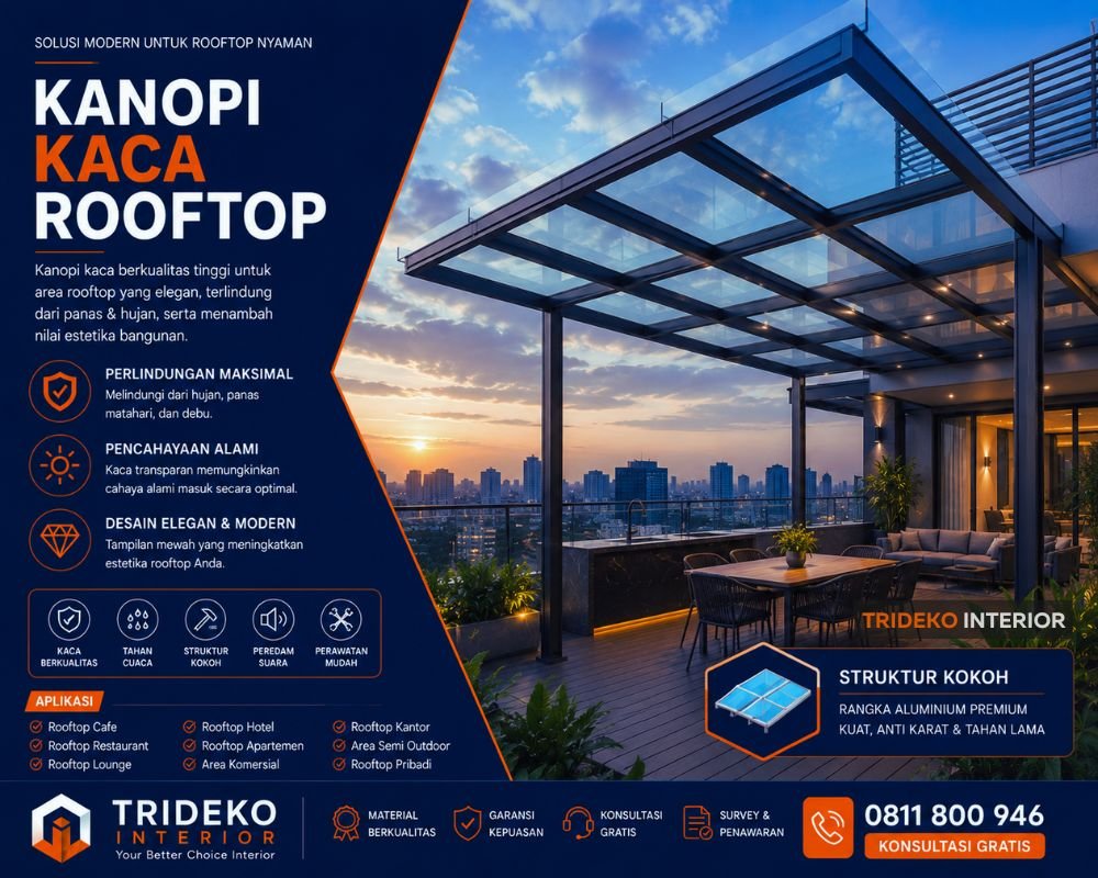 Kanopi Kaca Rooftop