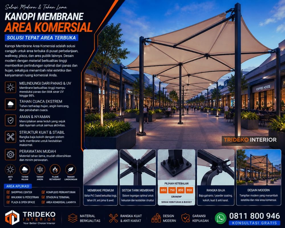 Kanopi Membrane Untuk Entrance Hotel Dan Gedung