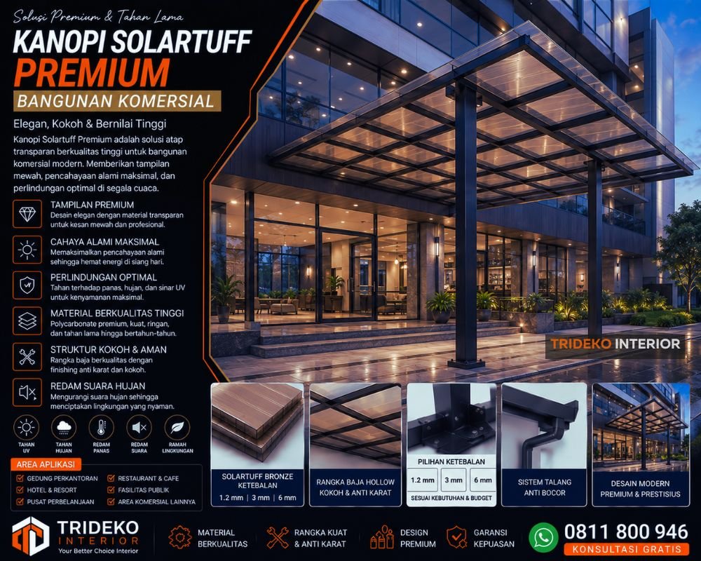 Kanopi Solartuff Untuk Bangunan Komersial