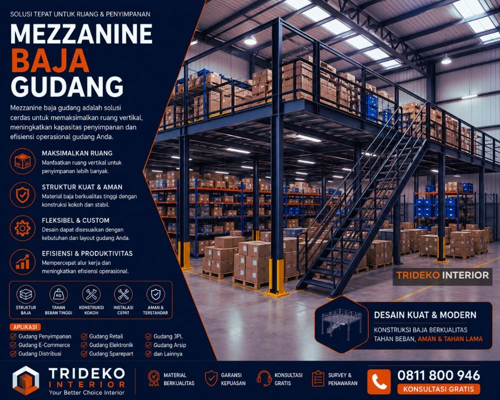Mezzanine Baja Gudang Logistik