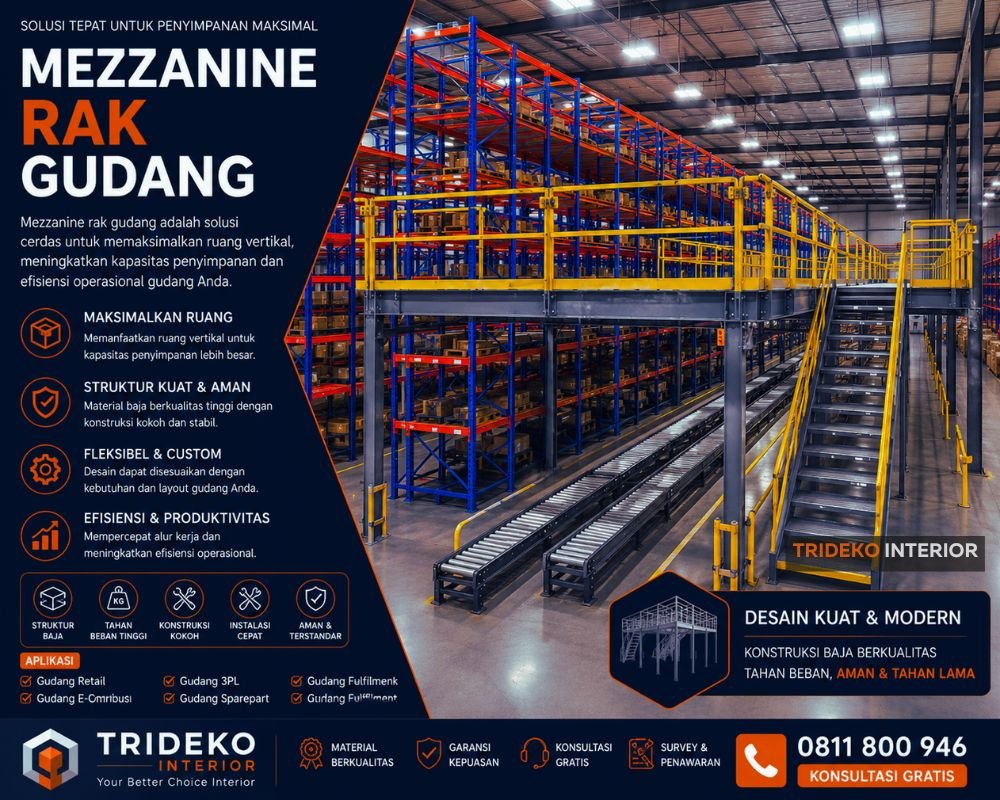 Mezzanine Kantor Pabrik Mezzanine Kantor Pabrik di Atas Area Produksi Bandung