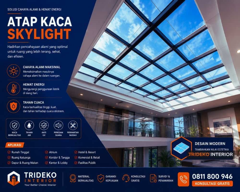 Skylight Kaca proyek 2