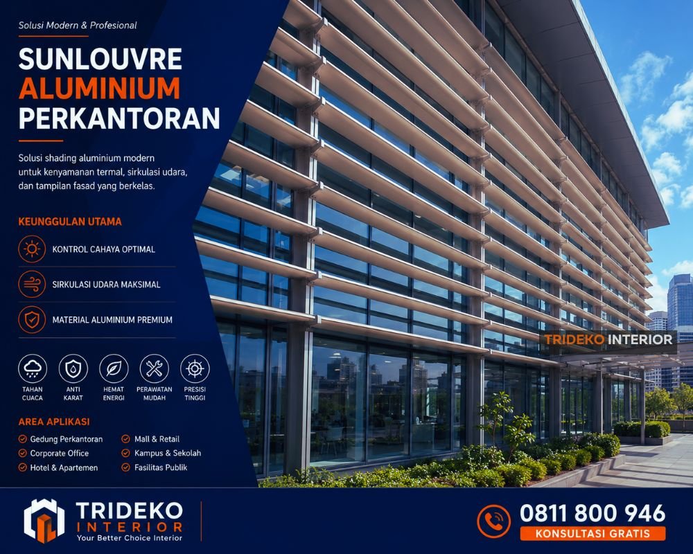 Sunlouvre Aluminium Untuk Rooftop Apartemen